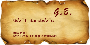 Gál Barabás névjegykártya